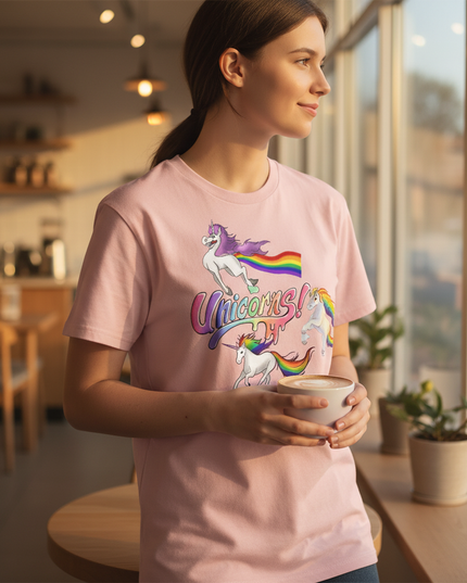 sloth unicorn shirt - in-use