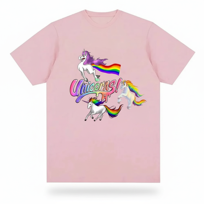 sloth unicorn shirt - white-bg