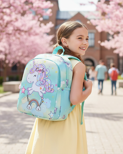 small unicorn backpack - in-use