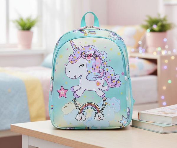 Small Unicorn Backpack - Light Green Embroidered PU Bag – Kawaii Unicorn