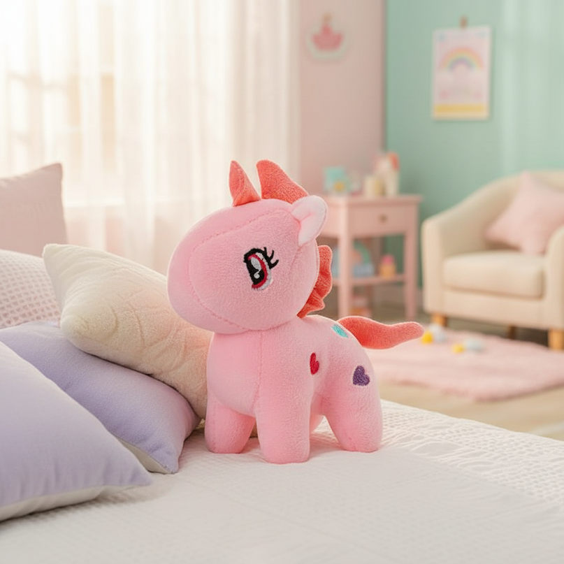 small unicorn plush - lifestyle