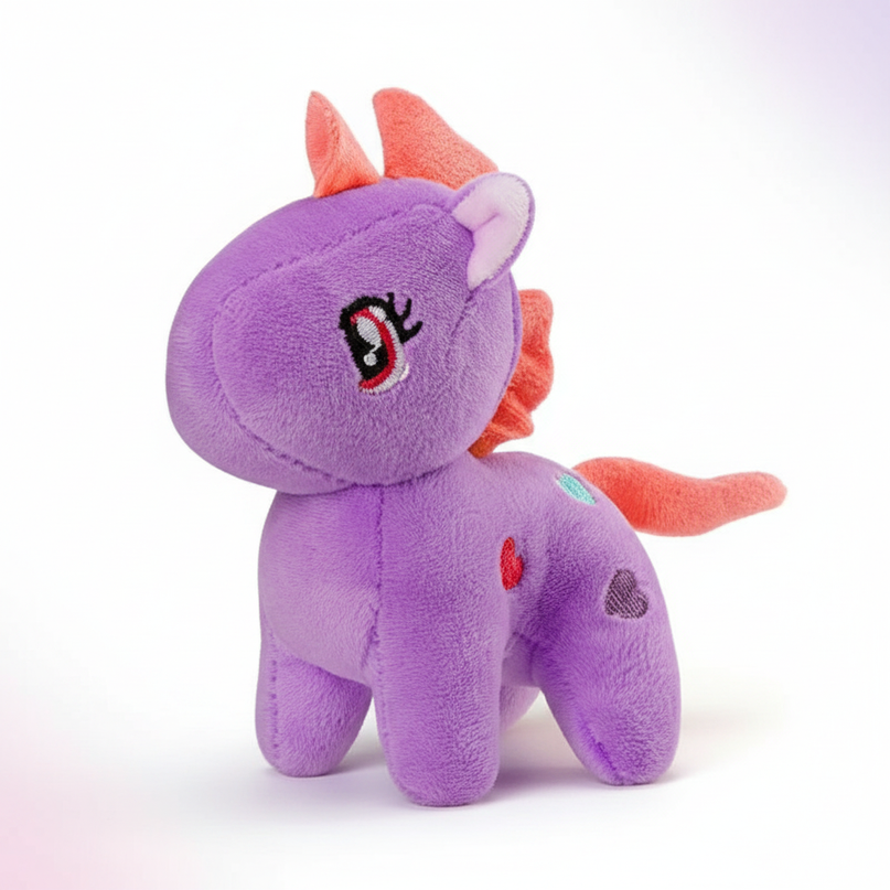 small unicorn plush - white-bg