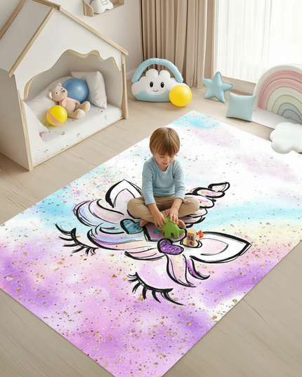 small unicorn rug - in-use