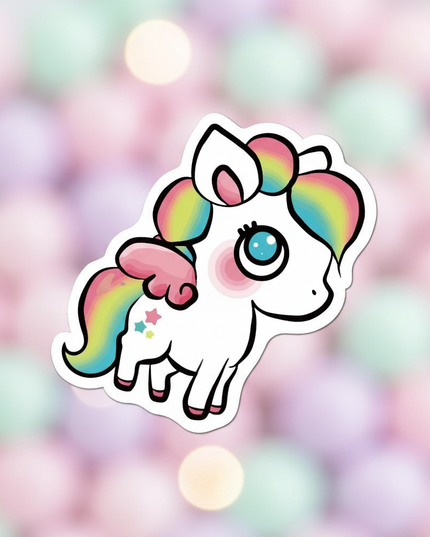small unicorn stickers - detail