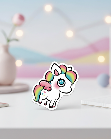 small unicorn stickers - lifestyle