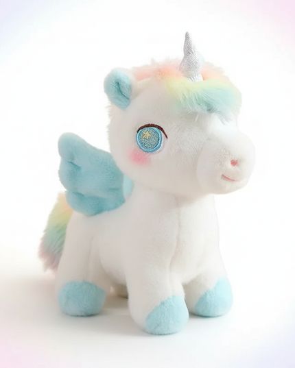 small winged unicorn plush - white-bg