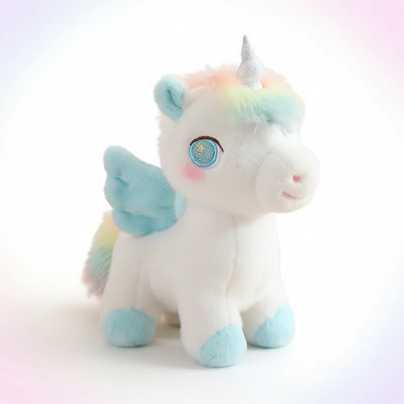 small winged unicorn plush - white-bg