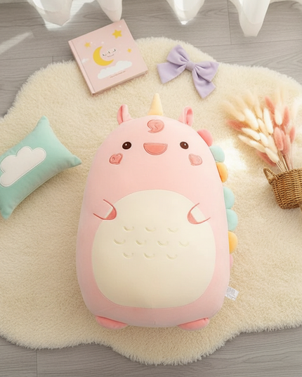 soft rainbow unicorn cushion plush - flat-lay