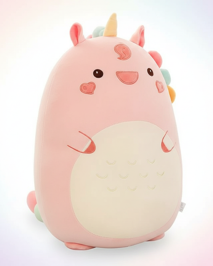 soft rainbow unicorn cushion plush - white-bg