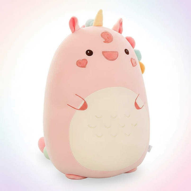 soft rainbow unicorn cushion plush - white-bg