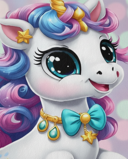 soft unicorn blanket - detail