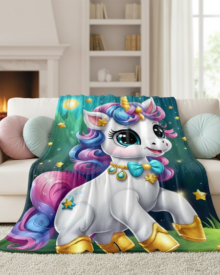 soft unicorn blanket - lifestyle