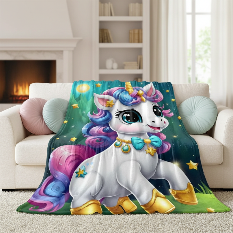 soft unicorn blanket - lifestyle