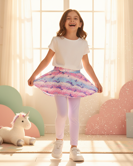 soft unicorn leggings - in-use