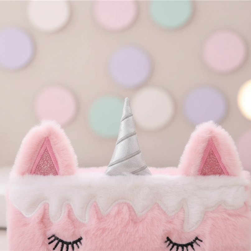 soft unicorn pencil case - detail