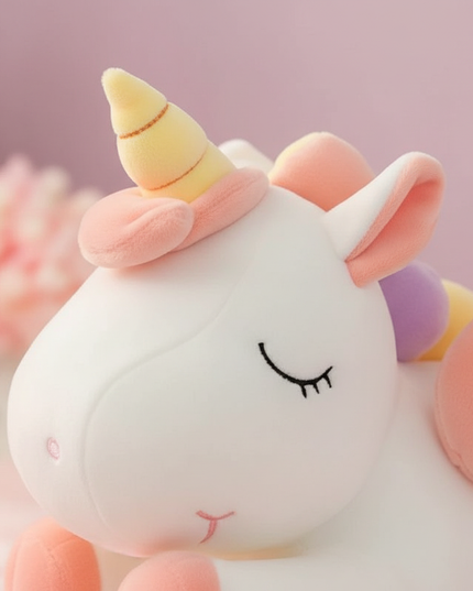 soft unicorn plush - detail