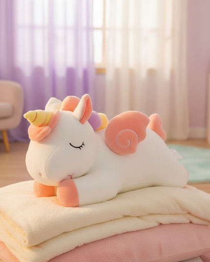 soft unicorn plush - lifestyle