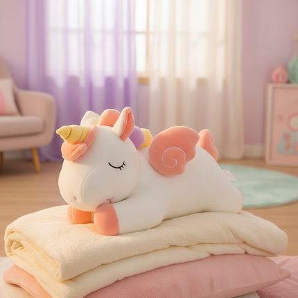 soft unicorn plush - lifestyle