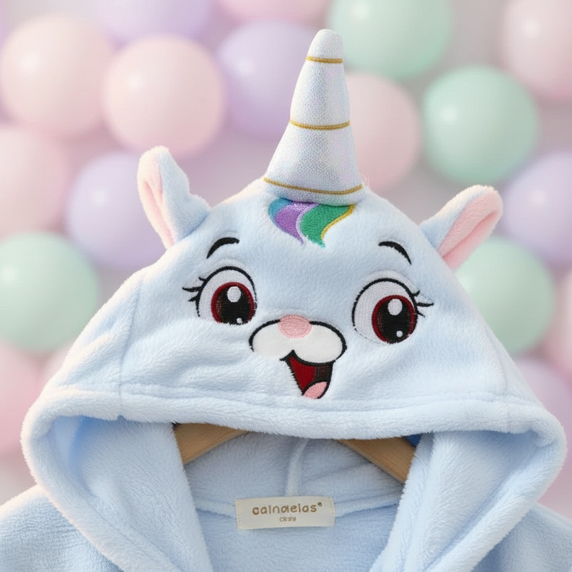 soft unicorn robe - detail