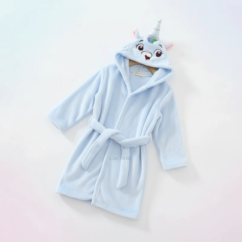 soft unicorn robe - white-bg