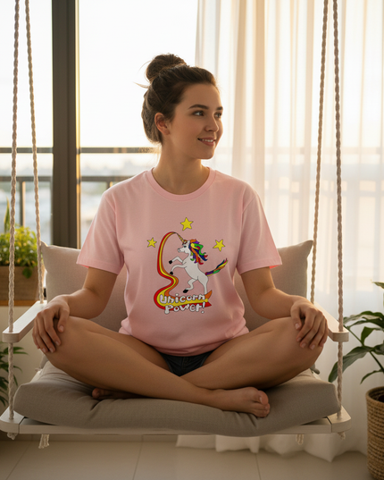 space unicorn shirt - in-use