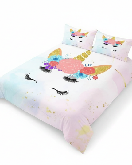 sparkle quote unicorn bedding - white-bg