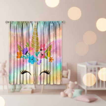 sparkle unicorn curtains - lifestyle