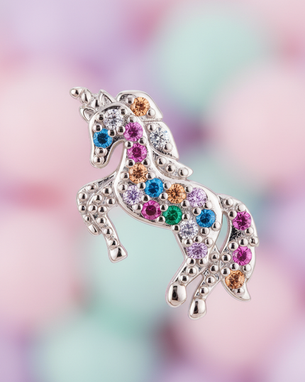 sparkle unicorn stud earrings - detail