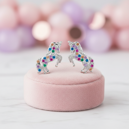 sparkle unicorn stud earrings - lifestyle
