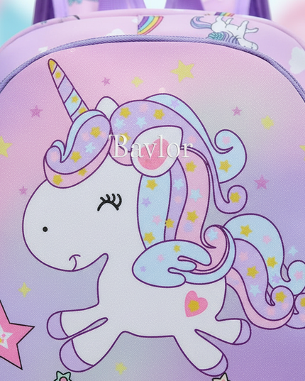sparkly unicorn backpack - detail