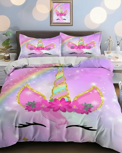 sparkly unicorn bedding - lifestyle