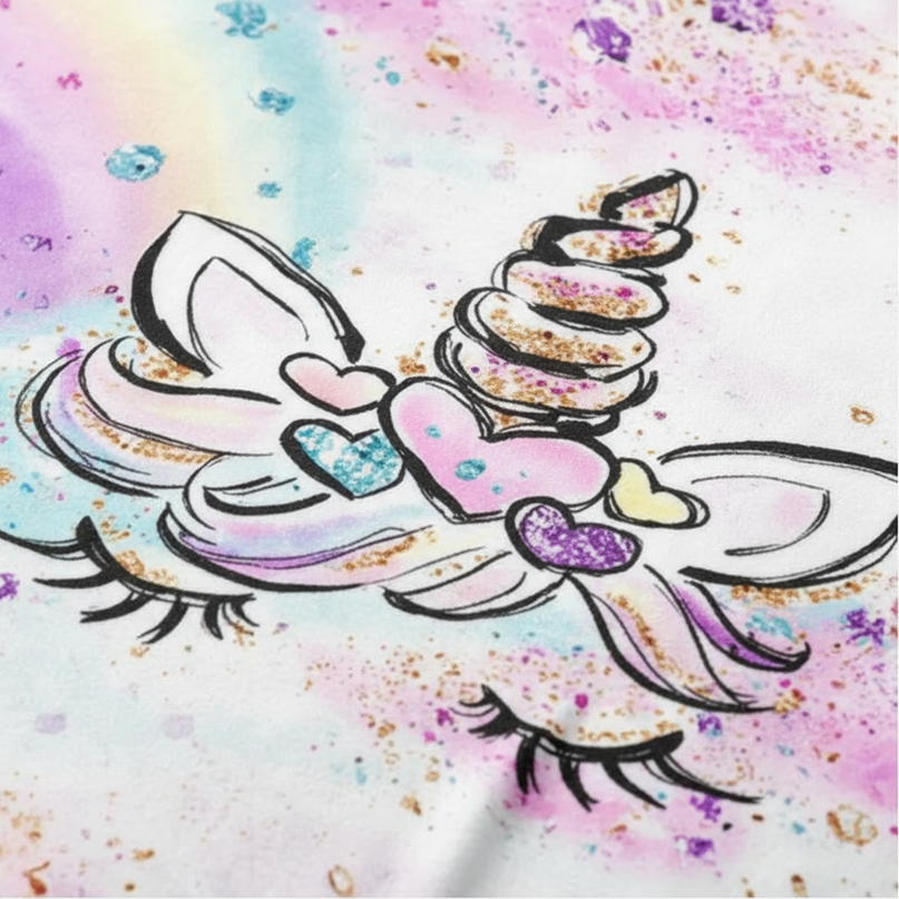 sparkly unicorn blanket - detail