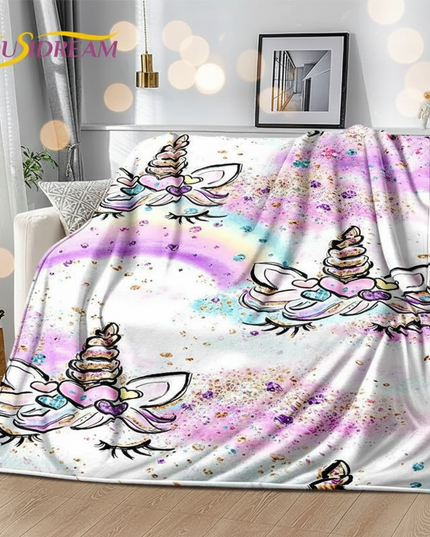 sparkly unicorn blanket - lifestyle
