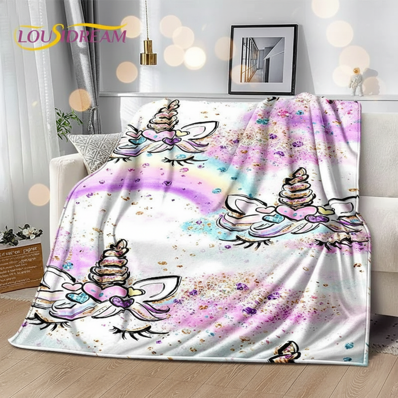 sparkly unicorn blanket - lifestyle