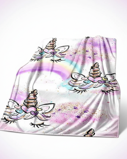 sparkly unicorn blanket - white-bg