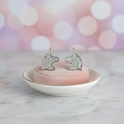 sparkly unicorn earrings - lifestyle