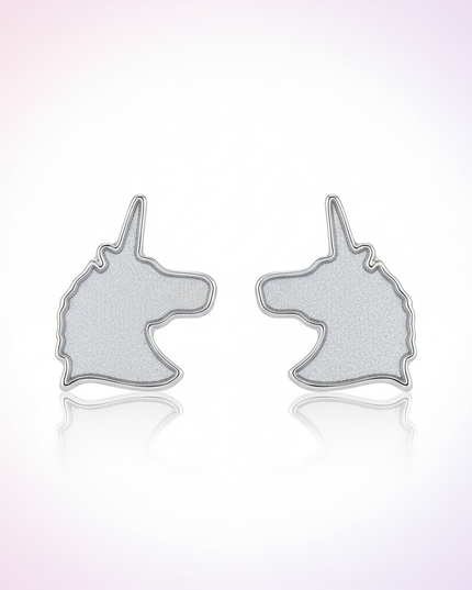 sparkly unicorn earrings - white-bg