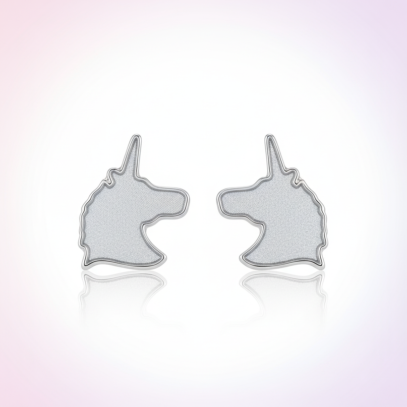 sparkly unicorn earrings - white-bg