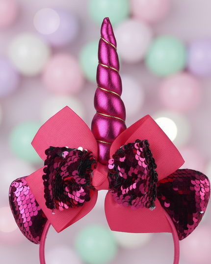 sparkly unicorn headband - detail