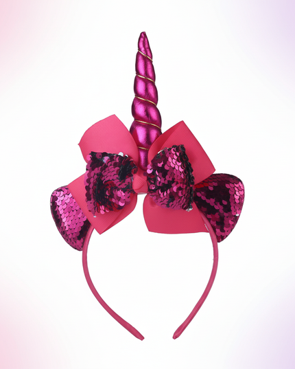 sparkly unicorn headband - white-bg