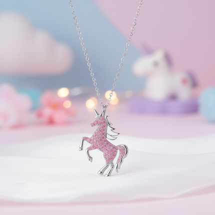 sparkly unicorn necklace - lifestyle