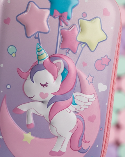 sparkly unicorn pencil case - detail