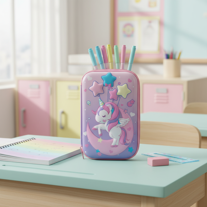 sparkly unicorn pencil case - lifestyle