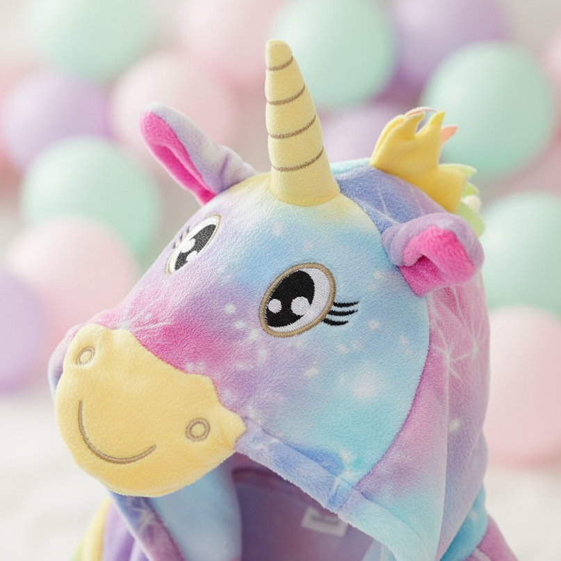 sparkly unicorn robe - detail