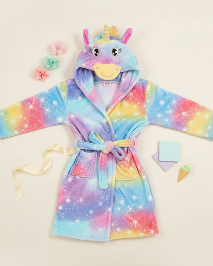 sparkly unicorn robe - flat-lay