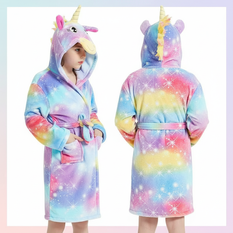 sparkly unicorn robe - white-bg