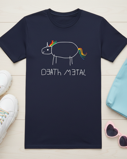sparkly unicorn shirt - flat-lay