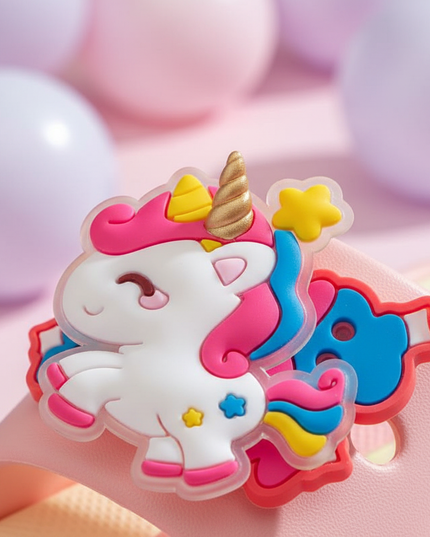 spinning unicorn slippers - detail
