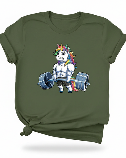 sporty unicorn shirt - white-bg