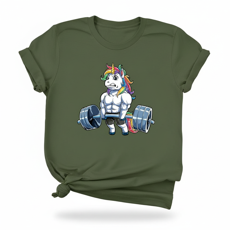 sporty unicorn shirt - white-bg